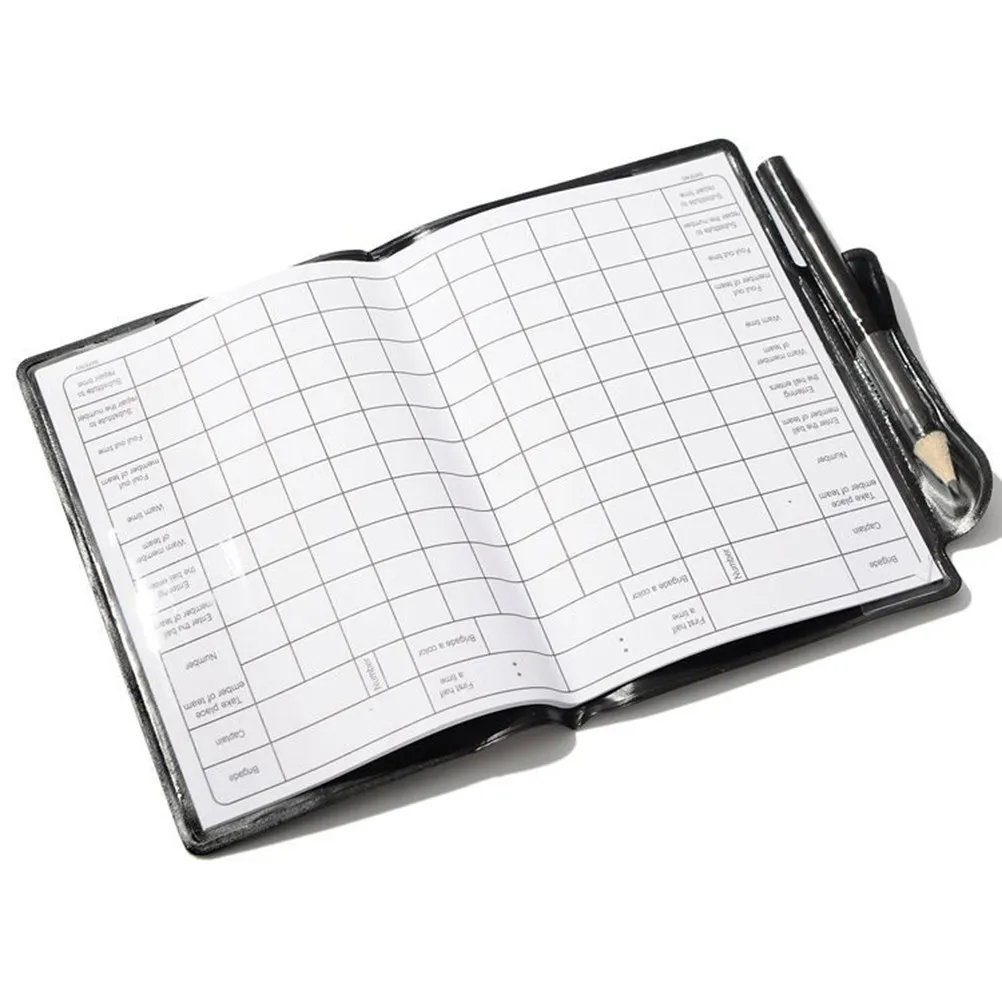 4Set Soccer Referee Wallet with Red Yellow Cards Pencil Score Sheets Vinyl Carry Case Cards for Football Basketball