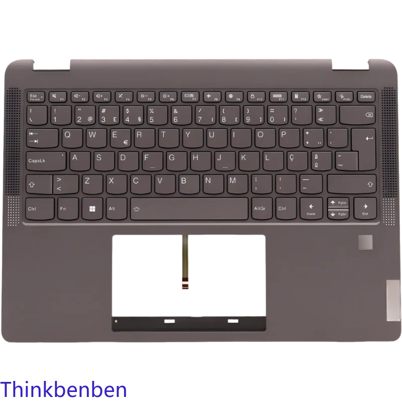 PT Portuguese Backlit Keyboard Slate Grey Upper Case Palmrest Shell Cover For Lenovo IdeaPad Flex 5 14IAU7 Laptop 5CB1H79884