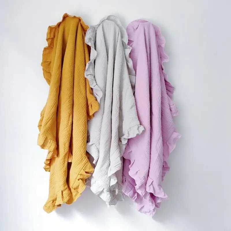 

96GC Baby Muslin Soft Cotton Receiving Blanket Infants Newborn 4 Layers Cotton Gauze Sleepsack