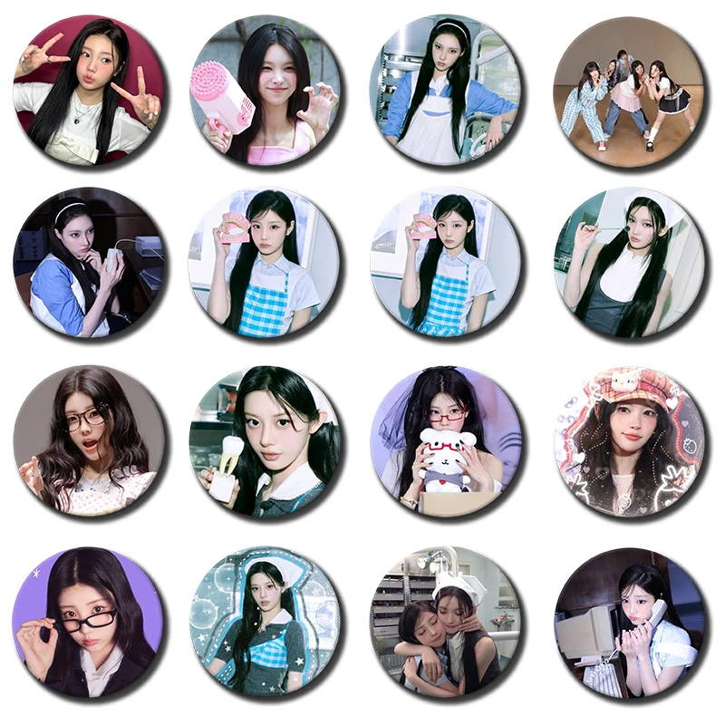 I-Illit Cute ICONIC BY MISTAKE Badges Button Pins Brooch Creative Funny Quotes Clothes Backpack Jewelry Gift For Kids Friends