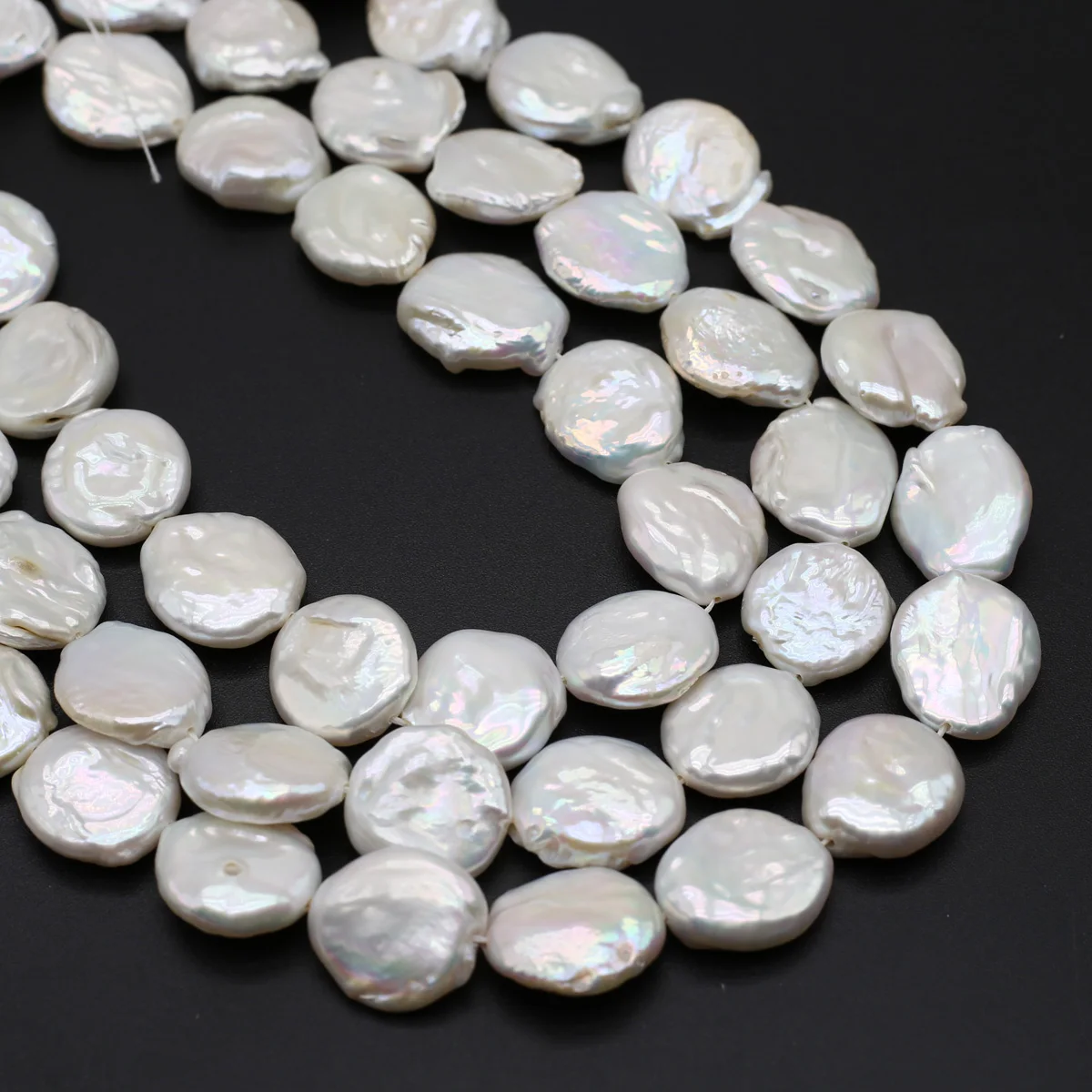 Natural Freshwater Pearls Beaded Disc shape Loose Spacer Beads for Jewelry Making Diy Fashion Bracelet Necklace Accessories Gift