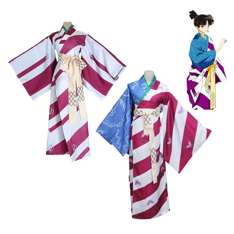 Anime Inuyasha KAGURA Cosplay Costume Kimonos Halloween For Woman Men Clothes