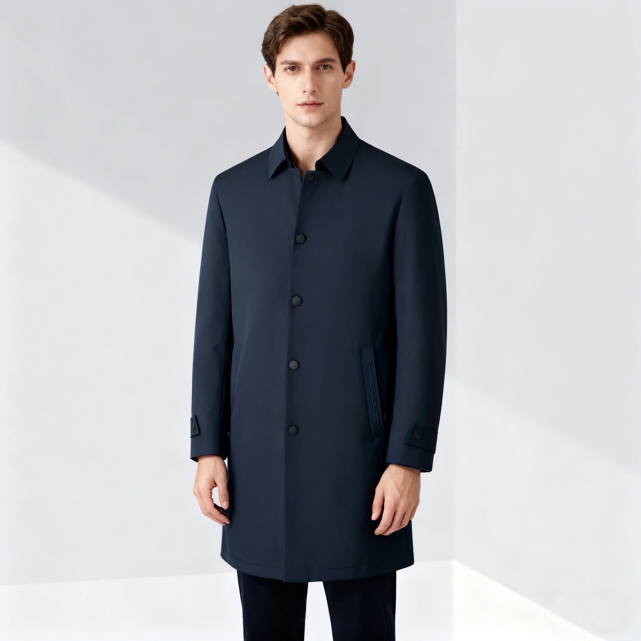 

Mens Winter Warm Down Filled Windbreaker Jacket Windproof Puffer Coat For Dad Middle Aged Autumn Outdoor Fashion Parka