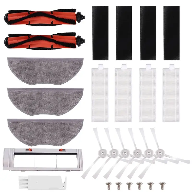 

ABKJ-For Xiaomi Mijia G1 MJSTG1 SKV4136GL Vacuum Cleaner Robot Replacement Spare Parts Main Side Brush Hepa Filter Mop Pad