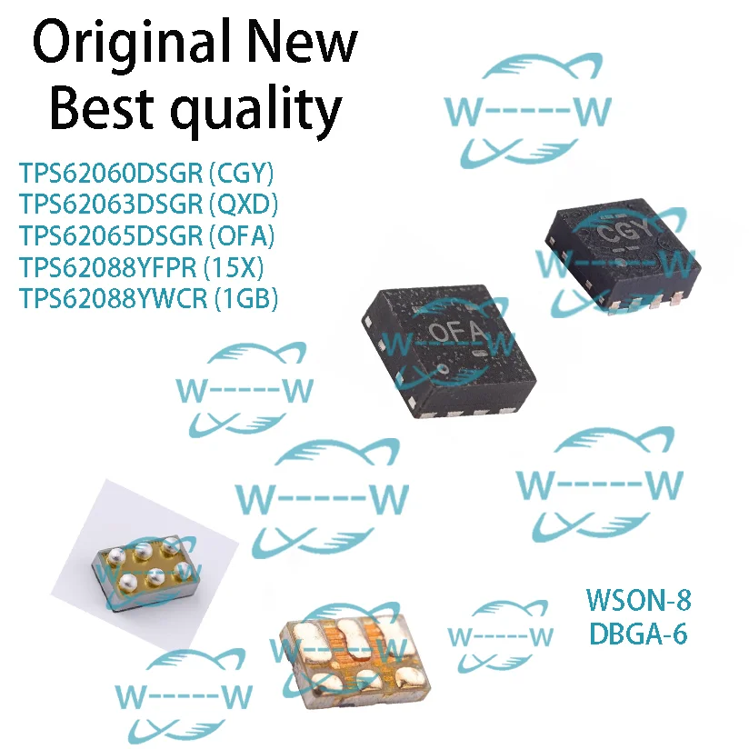 5-50PCS TPS62060DSGR CGY TPS62063DSGR QXD TPS62065DSGR OFA TPS62088YFPR 15X TPS62088YWCR 1GB TPS62060 TPS62063 TPS62065 TPS62088