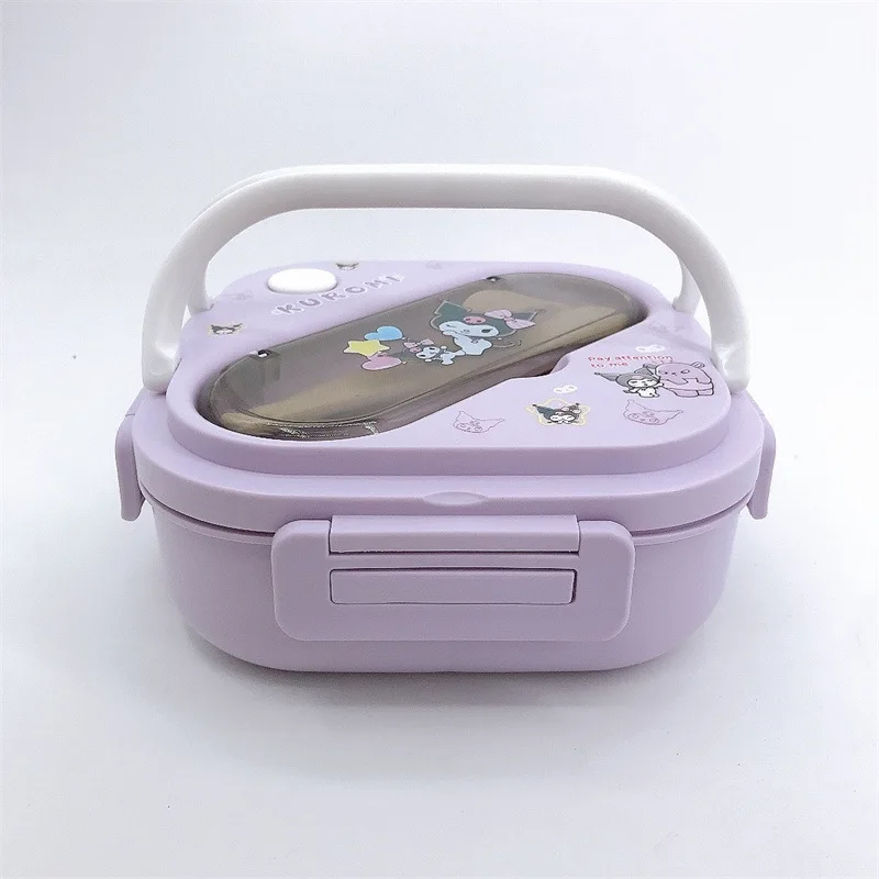 De Sanrio Family Lunchbox met grote capaciteit Kuromi Melody Pompompurin Roze is een schattig Girly Heart Back-To-School Gift Girl Gift