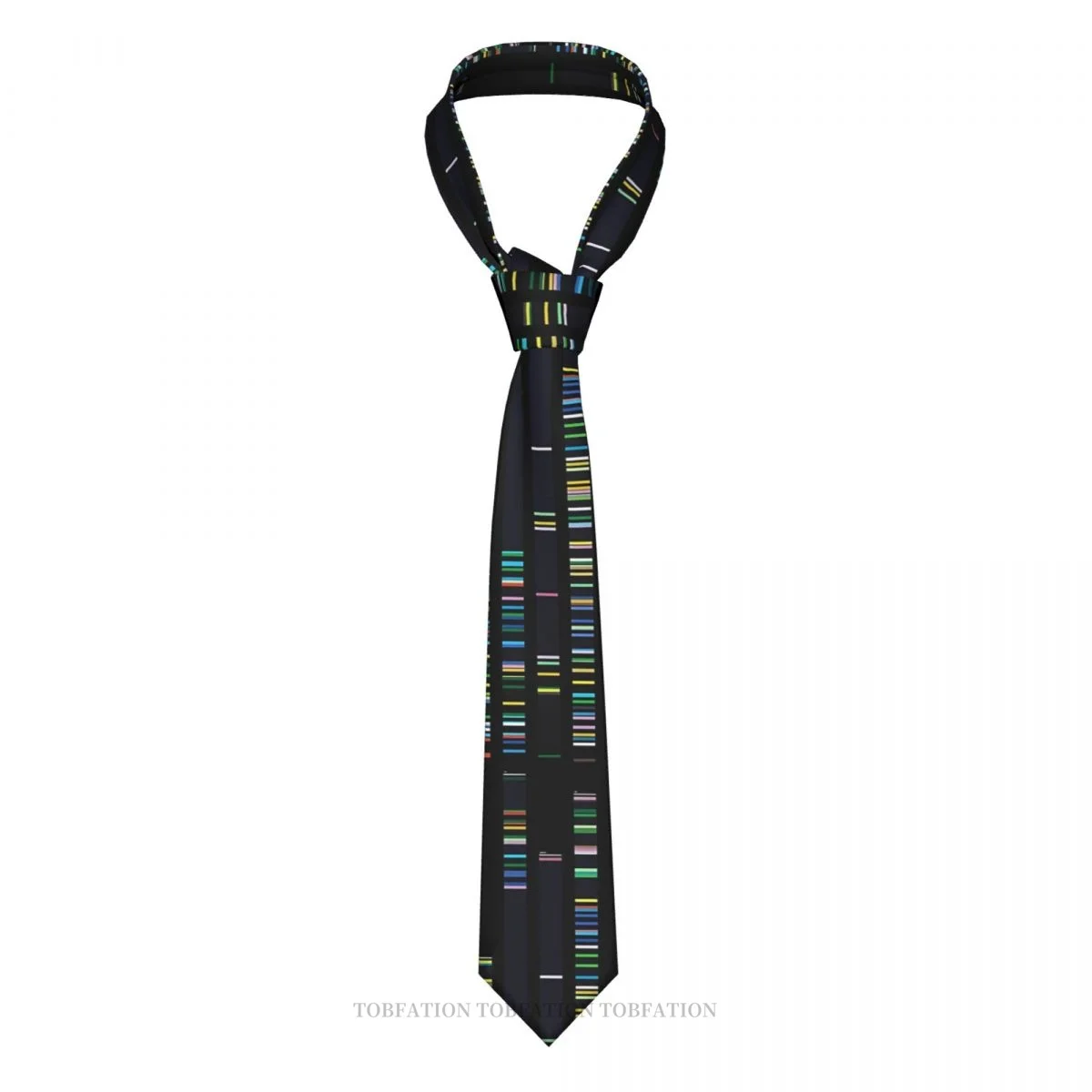 Genome Sequence Print Ties DNA Genetics Casual Unisex Neck Tie Shirt Decoration Narrow Striped Slim Cravat