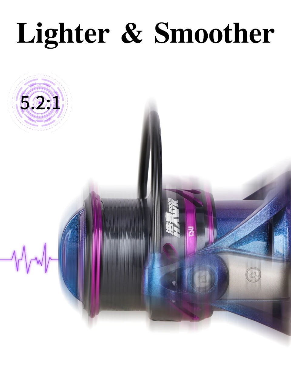 TSURINOYA Spinning Angelrolle HAWK 2000S 2500S 3000S Flache Spule Weitwurfrad 5,2:1 7kg Max Power Pike Bass Egi Rolle – Detail 14
