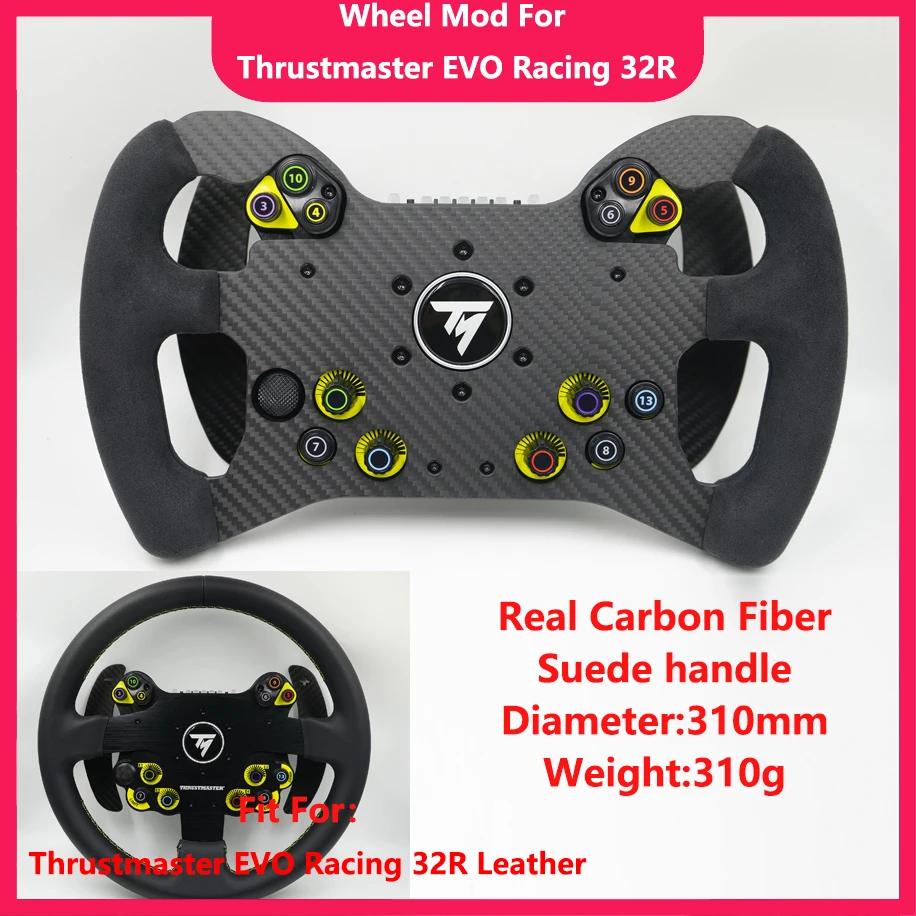 SIMPUSH Formula F1 Racing Sim Wheel Mod GT3 GT4 Sim Racing Simracing For Thrustmaster EVO Racing 32R Leather