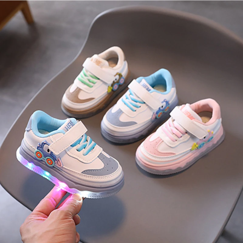 Tenis Children LED Shoes Boys Girls Lightweight Sneakers Glowing Shoe Kids Soft Sole Breathable Casual Infant Toddler Baby Shoes