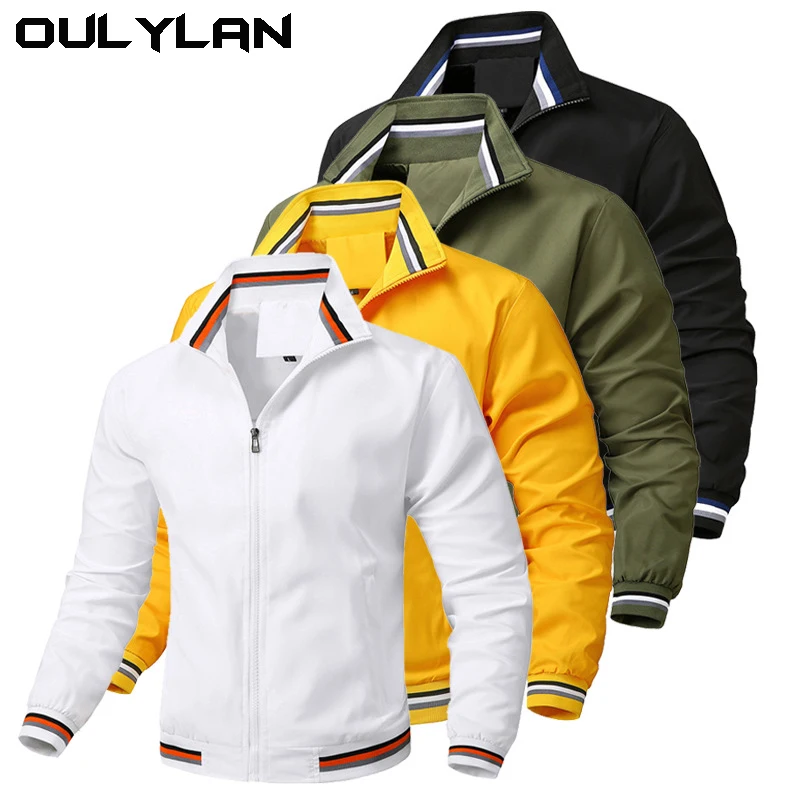 

New outdoor men's jacket lightweight casual jacket Breathable spring and autumn men stand collar sports trench jacket jacket