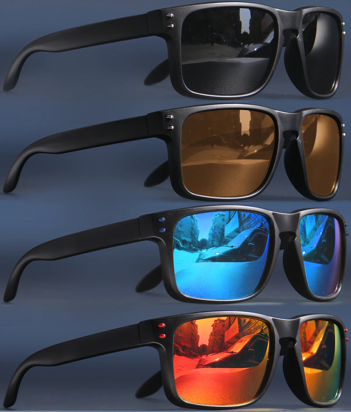 1/4pcs Classic Vintage Square Polarized Sunglasses   Outdoor Driving Fishing Running Goggles Men Frame UV400
