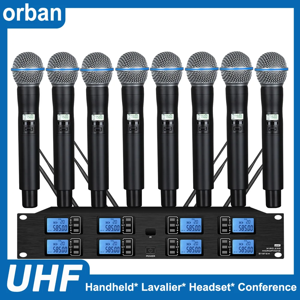 Microfono wireless UHF, microfono lavalier portatile, adatto per spettacoli teatrali, spettacoli teatrali, microfono
