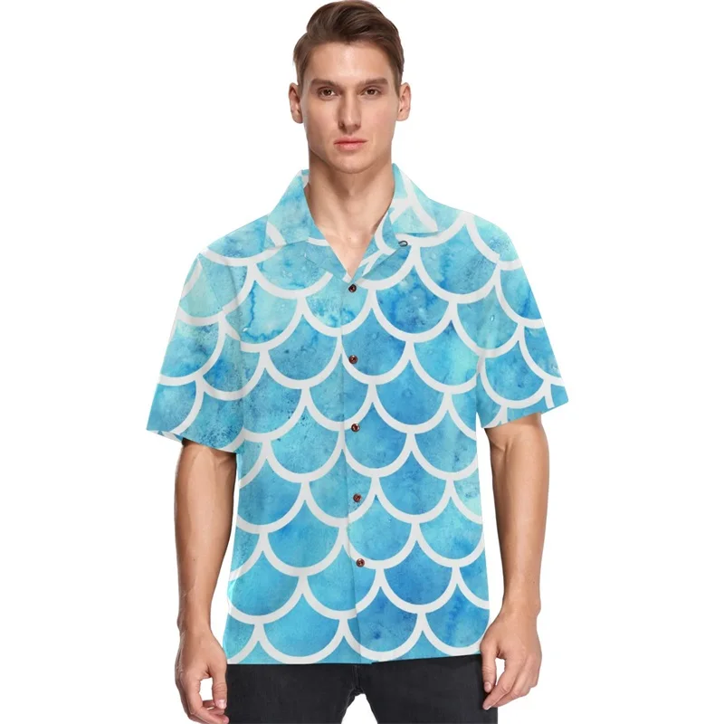 Hawaiian Shirts For Men Short Sleeve 3D Print Animal Pattern Aloha Beach Shirt Summer Casual Oversized Button Down Shirts