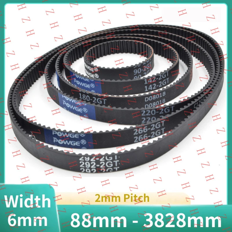 

U+ GT2 2GT 2mm Pitch 6mm Width Closed Loop Synchronous Timing Belt Pulley CNC 3D【Wholesale private message sellers】
