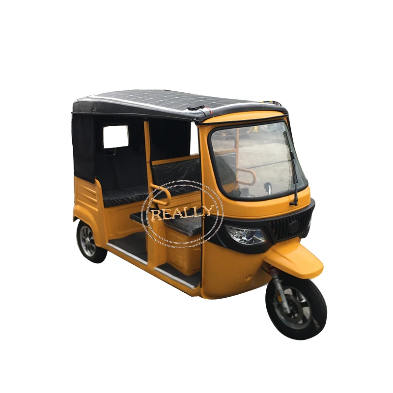 

4 Seats Electric Tricycle Tuk Tuk Car 3 Wheels Mobile Electric Vehicle Mobility Scooter Adult Tricycle Cart With Solar Panel