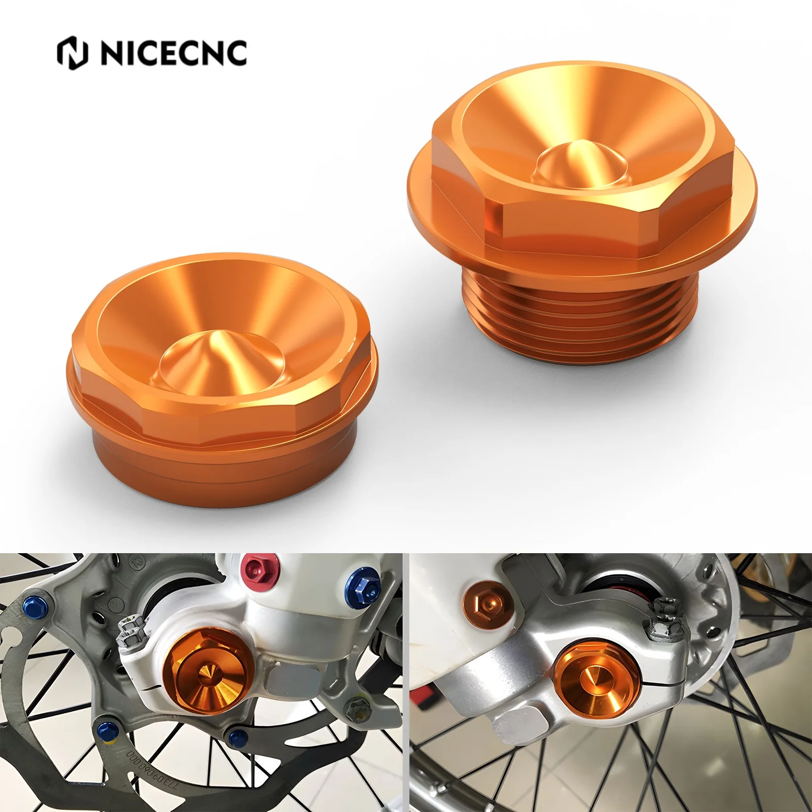 NICECNC For KTM EXC 300 250 EXCF 450 350 SXF 450 SX 125 2003-2014 Front Axle Shaft Lock Nut Rim Left Right Spindle Collar Kit