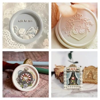 Wax seal stamp thin head embossed brass head wedding seal gift sealing envelope handmade Diy invitation notebook kids craft toy