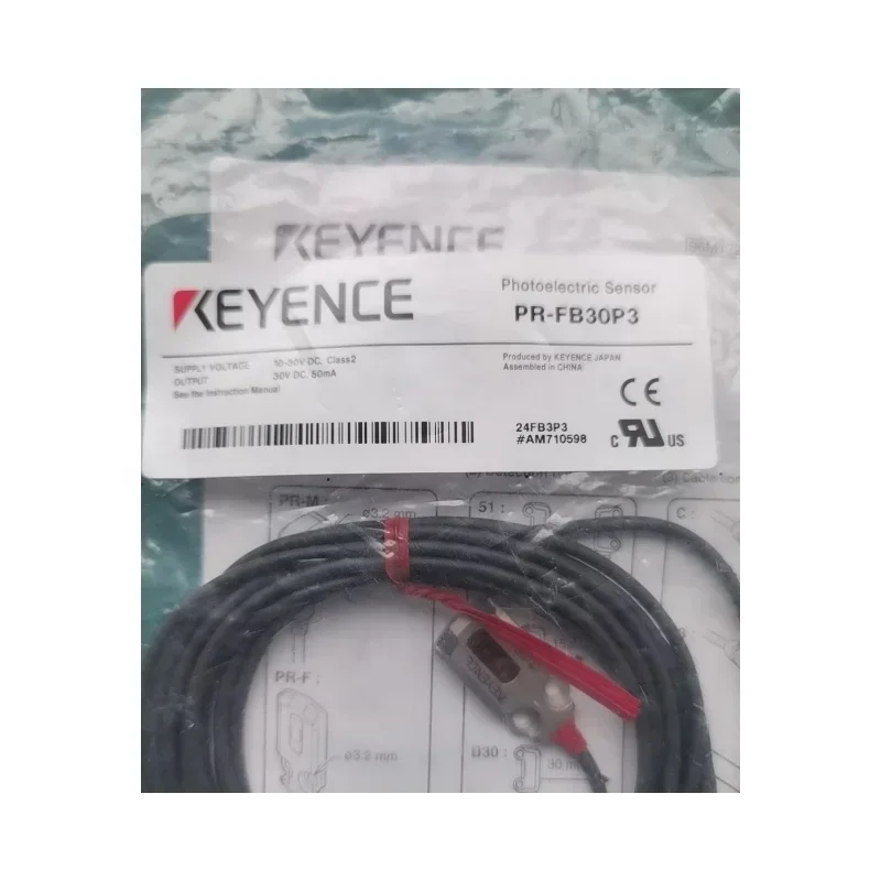 

keyence Flat Reflective Background suppression Cable Type 30mm PR-FB30P3 Self-contained Miniature Photoelectric Sensor