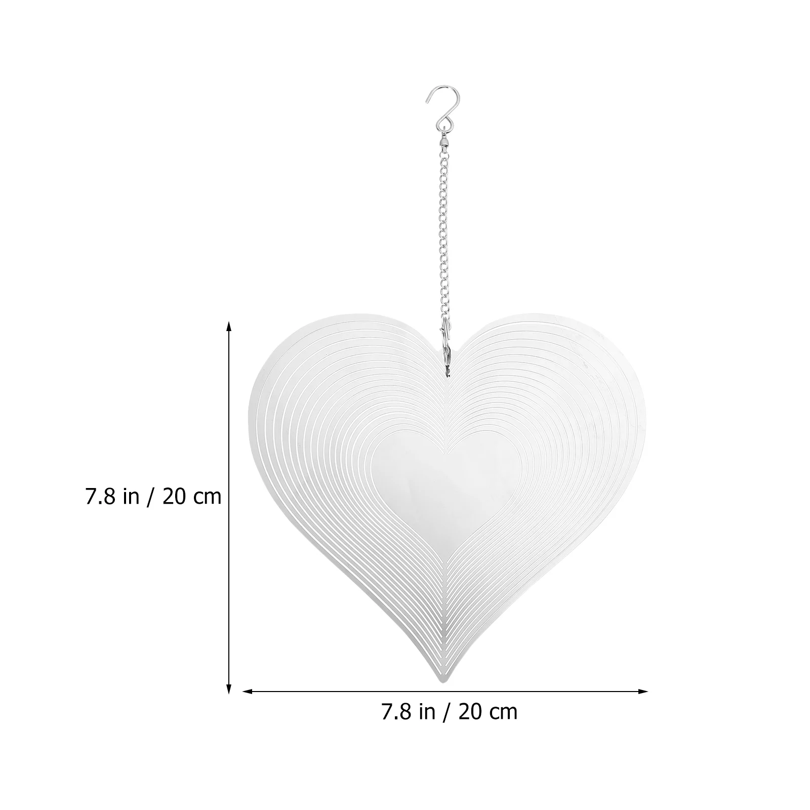 

Creative Metal Heart Wind Chime Decor Hanging Pendant For Home Room Yard Window Decoration Love Shape Spinner Ornament Rotating