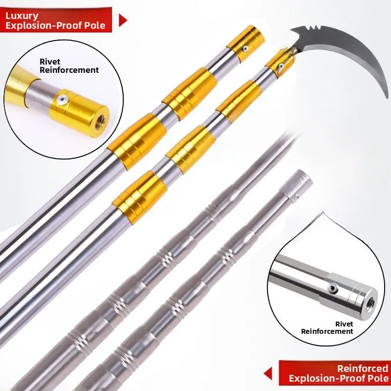 

Высокопрочная удлиненная штанга из высокоуглеродистой стали с сеткой из нержавеющей стали для сбора фруктов и цветов на высоте (например, для сбора боярышника)