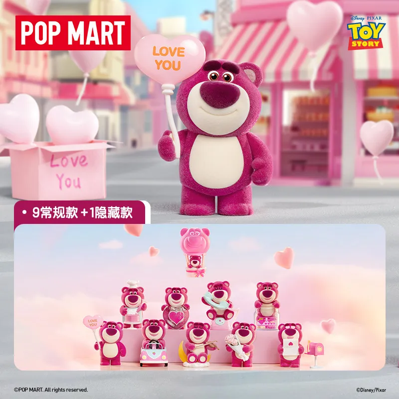 

Official Authentic Pop Mart Disney Pixar Toy Story Lotso Blind Box Figure Wonderful Date Flocked Collectible Desktop Decoration