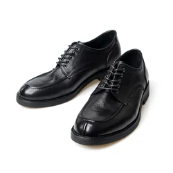 a114 European American Simple Design Men Real Leather Flats Shoes Fashion Male Boat Shoes Lace-UP Man Genuine Leather Shoes