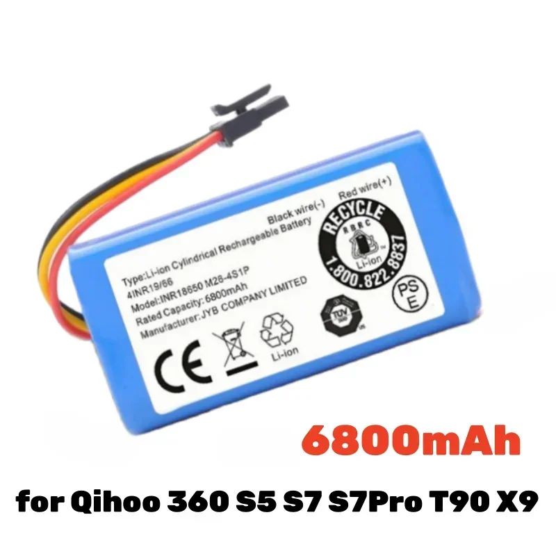 

14.8V 12800mAh Robot Vacuum Cleaner Battery Pack for Qihoo 360 S5 S7 S7Pro T90 X9 Robotic Vacuum Cleaner Replacement Batteries