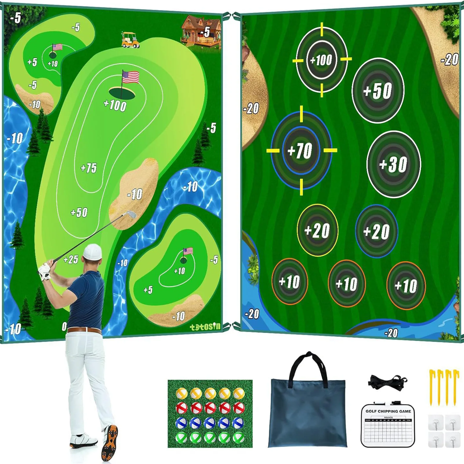 golf-chipping-game-set-double-sided-practice-mat-with-other-accessories-for-indoor-outdoor-backyard-golfing-training