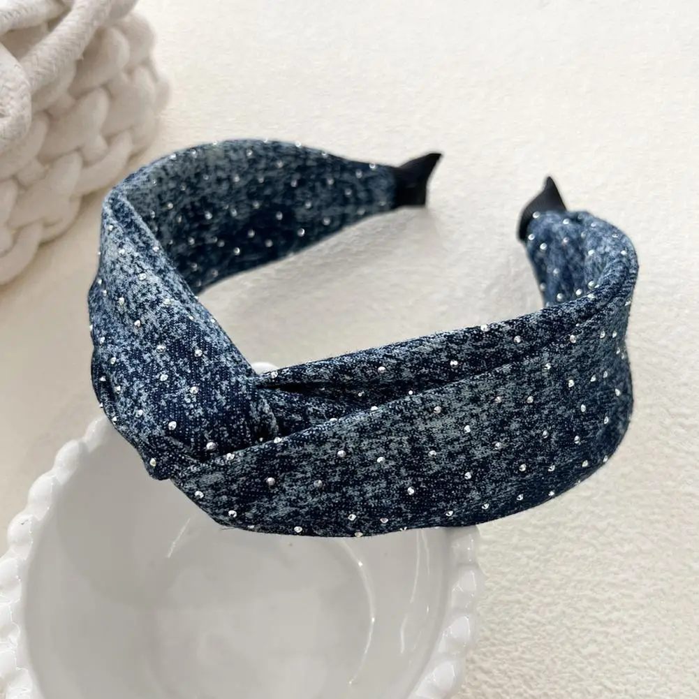 Headband for Thin Hair Hair Accessory Sparkling Rhinestone Headband Bowknot Hair Hoop Versatile Decoration Accessory for Women