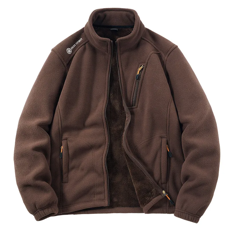 Winter Men Fleece Jacket Mens Autumn Tactical Casual Jacket Outdoor Windproof Warm Hooded Jackets Outwear Climbing Jackets Male