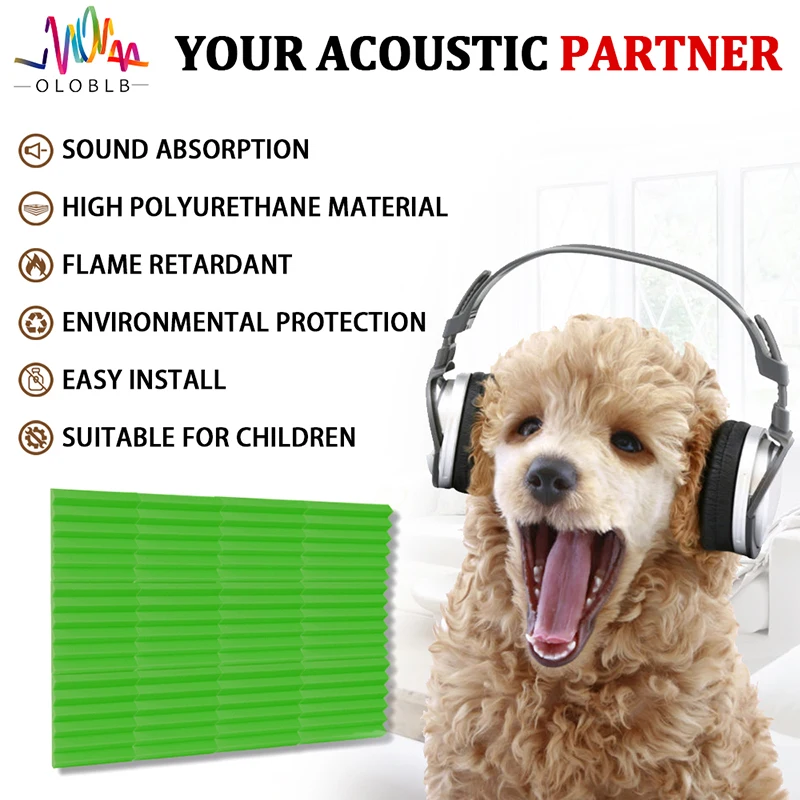 Soundproofing Acoustic Foam Panels, Sound Proof Wall Panel, Home Studio, Sound Absorbing Material, Door, Ceiling, 6-24 Pcs