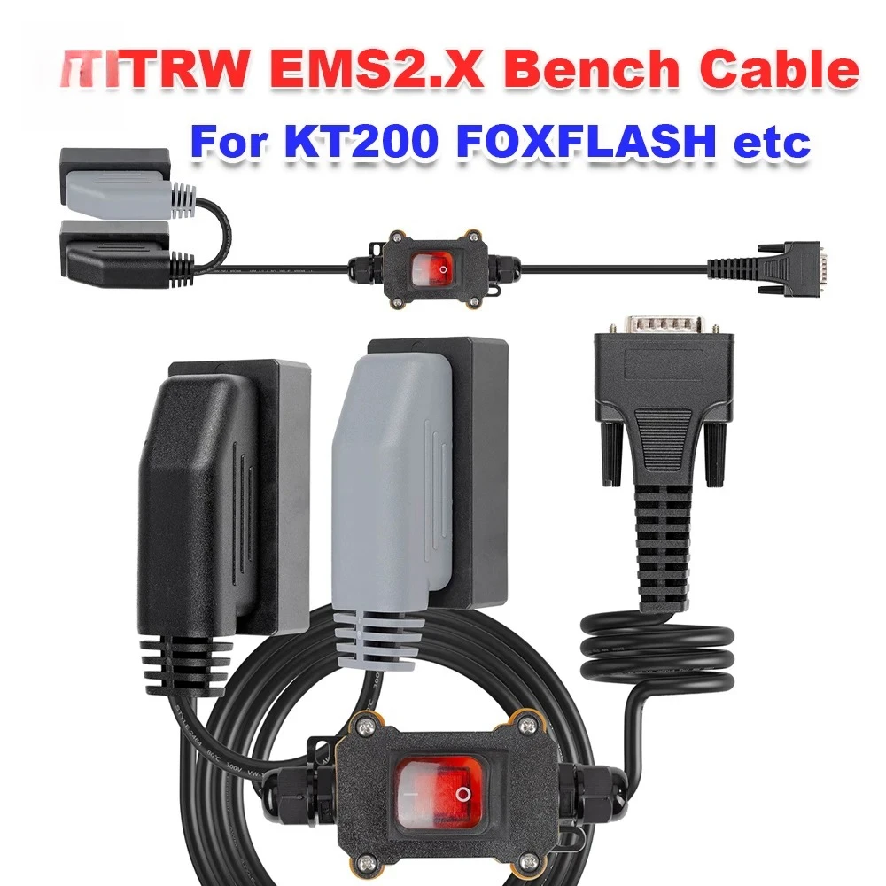 OEM TRW EMS2.X Bench Cable for Volvo for Renault for KT200 II KT200 FOXFLASH Support TRW EMS 2.2 / EMS 2.3 / EMS 2.4 Before 2021