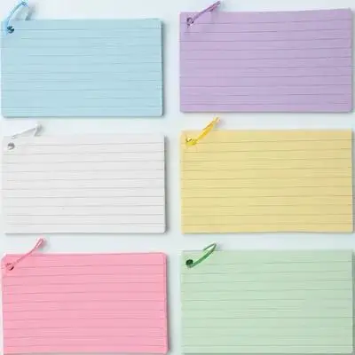 

1 set 1 Set Flash For Office Flashcards Notepads Pocket Lined Portable Blank Flashcards Note Cards Portable Blank Memory Cards