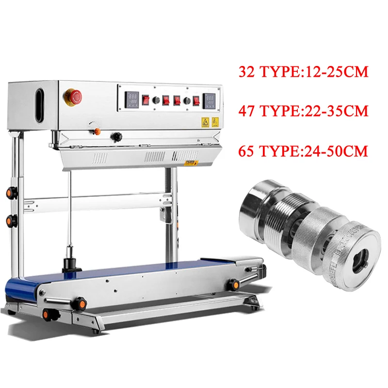 

110V 220V Sealing Machine Continuous Sealer Aluminum Foil Food Plastic Bag Sealing Machine Printable Date