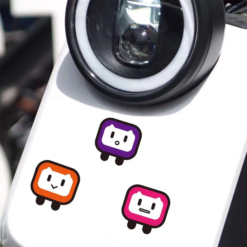 10 قطعة دراجة نارية عالمية سيارة دراجة ملصق الكرتون تحذير السلامة عاكس عالية عاكس الشريط لملصقات خوذة دراجة السيارة