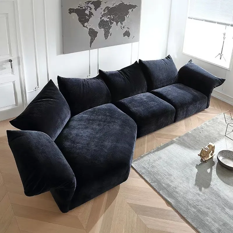 

Italian designer functional petal sofa living room modern light luxury down petal sofa combination