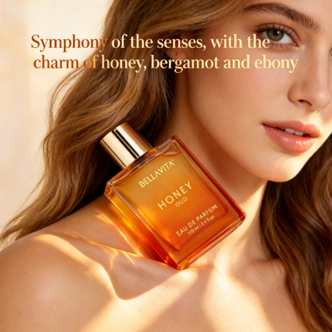 BellaVita Luxury Honey Oud Eau de Parfum 100ml | Warm Amber Vanilla, Long-Lasting Unisex Scent, Ideal Holiday Gift