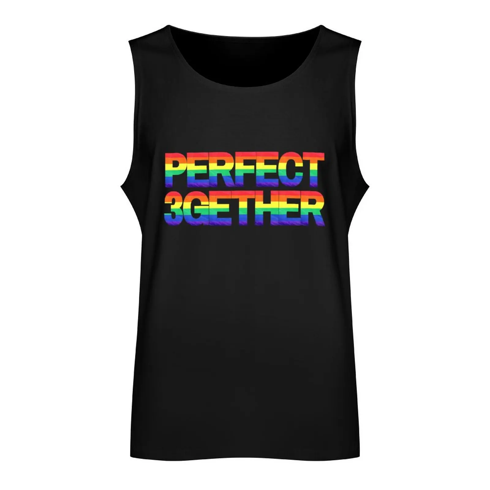 PERFECT 3GETHER PRIDE FLAG THROUPLE TRIAD POLYAMORY Tank Top cool things gym t-shirts