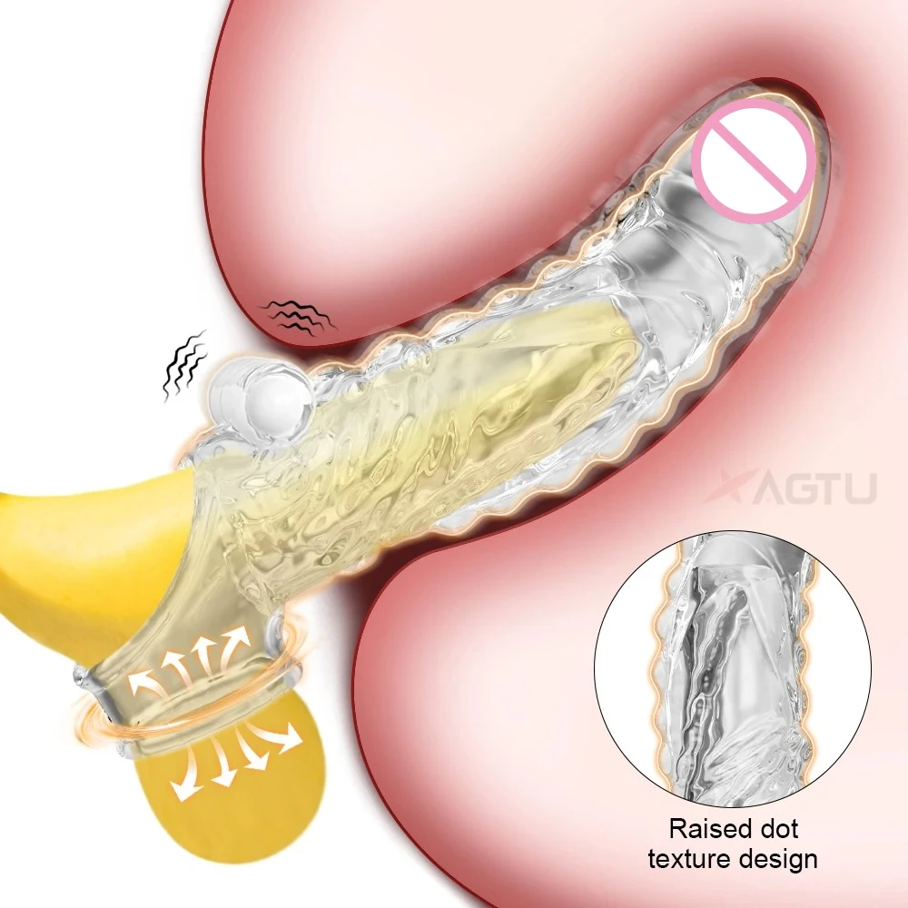 الرجال رصاصة هزاز حلقة واضحة خاتم الديك موسع قابلة لإعادة الاستخدام القضيب كم فائقة لينة المكبر للأزواج تهتز دسار الجنس لعب #6