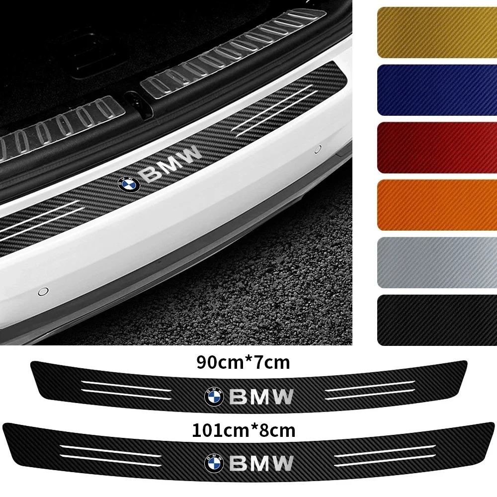 Car Rear Bumper Protector Sticker Carbon Fiber Vinyl Car Tail Trunk Guard Accessorie for BMW E36 E46 E60 F10 E39 E87 E92 E87 E90