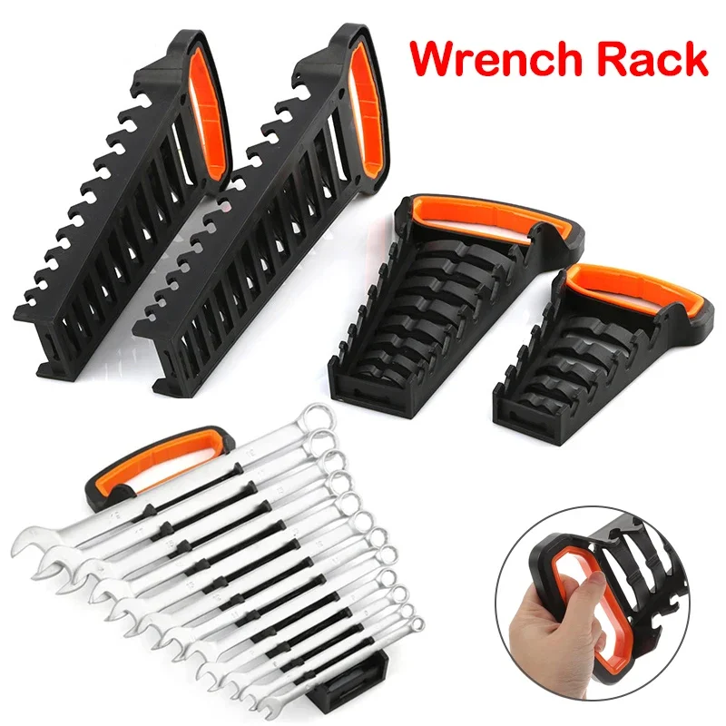 Wrench Organizer Tray Tool Storage Rack Sorter Holder Plastic Socket Spanner Holder Wall Mounted Hand Tools Organizer Cabinet