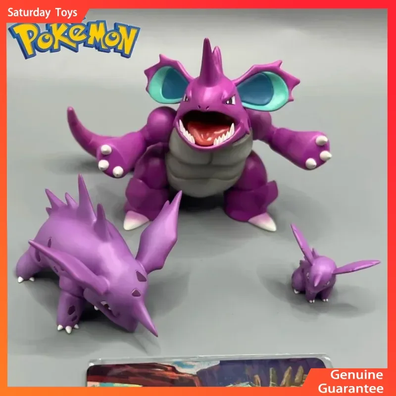 

Pokemon Nidoking Evolution Anime Figure 1/20 Scale Collectible Model Toy Gift in Stock Group 3 Figurine Set for Decoration