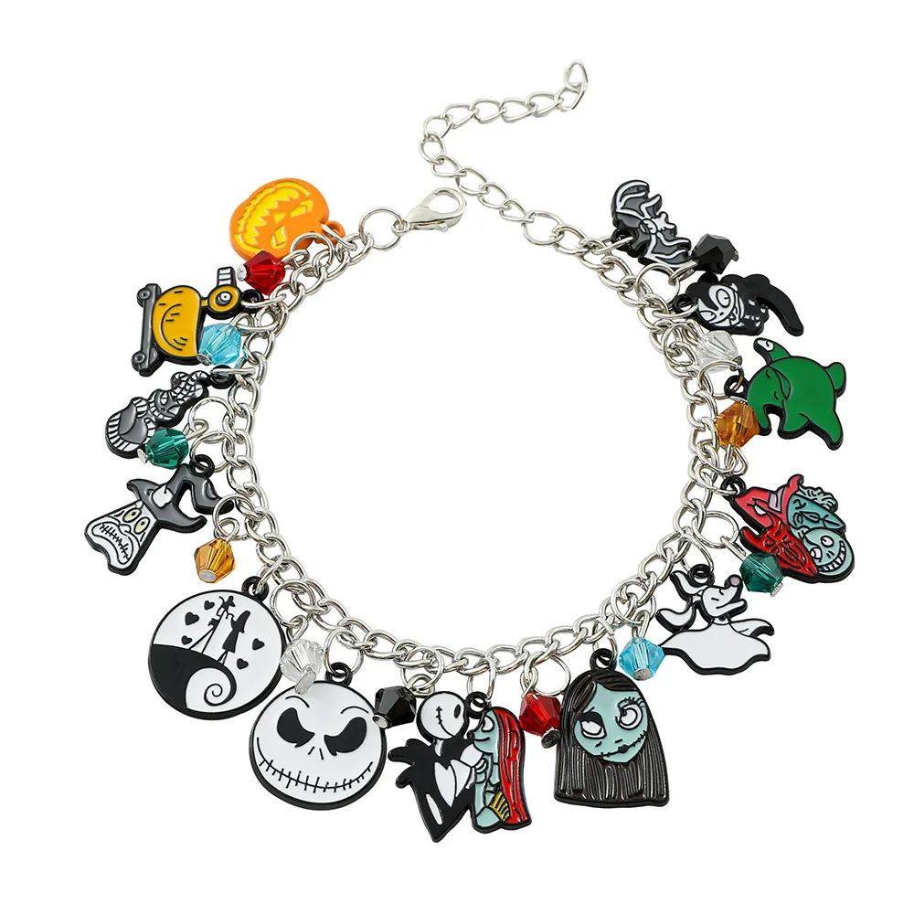 1pc New The Nightmare Before Christmas Bracelet Ins Bracelet for Women Man Sweet Girls Y2K Chain Bracelet Party Jewelry Gifts