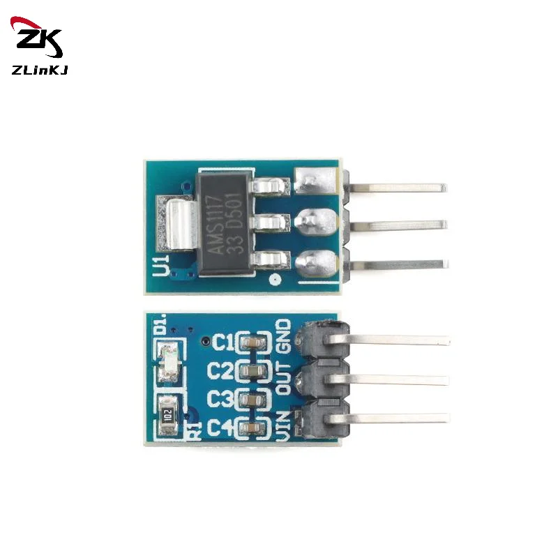 (ZYDD01) 1Pcs AMS1117-3.3 LDO Linear Regulator Board 800mA AMS1117 3.3V Power Supply Module DIY Accessories