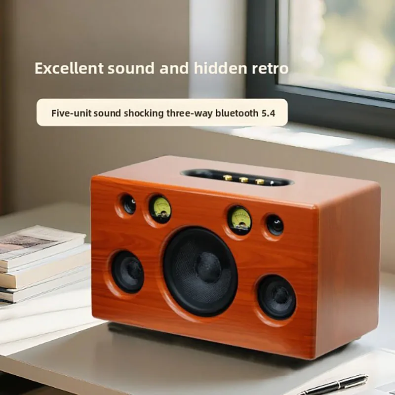 Hot-selling 150W Three-way High-end Retro Home Theatre Desktop Hi-Fi Wireless for Wooden Subwoofer Speaker Mobile Phone