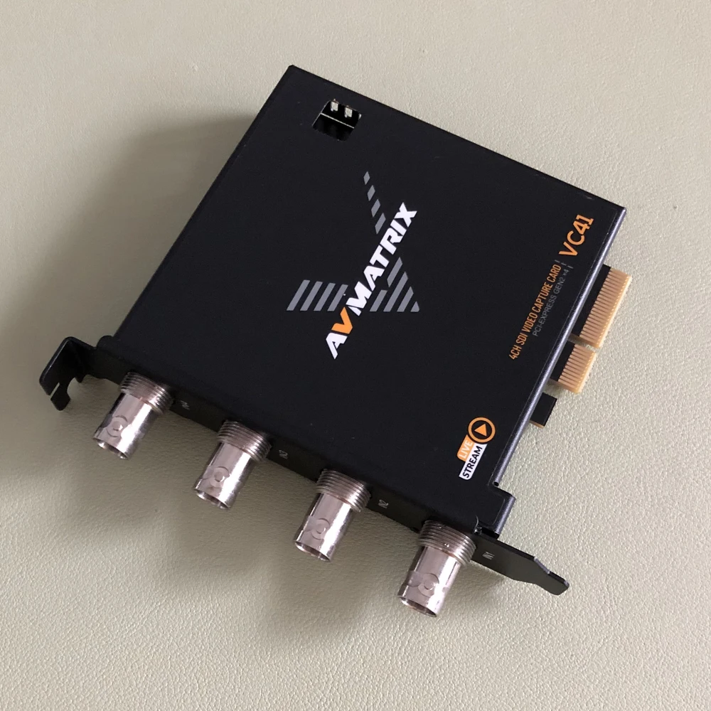 Avmatrix VC41 4-Channel HD Broadcast Video Capture Card 1080 Live Streaming PCI-E SDI Video Capture Equipment