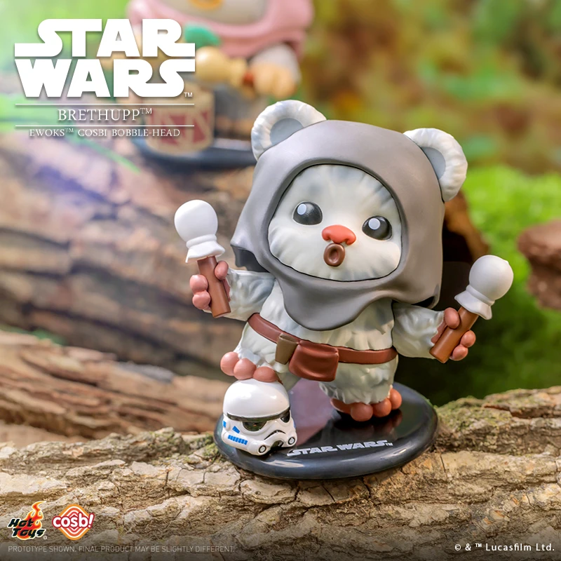 Mainan Populer RESMI STAR WARS Ewoks Cosbi Bobble-Head Koleksi Gambar Kotak Buta Hadiah Misterius Natal