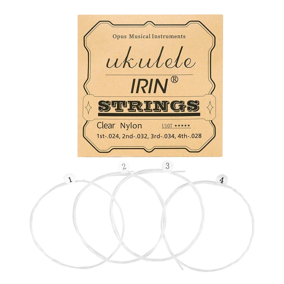 

IRIN U107 Ukulele Strings 21/23/26 Inch Ukulele Nylon Strings 4 String MINI Guitarra Strings Guitar Parts & Accessories