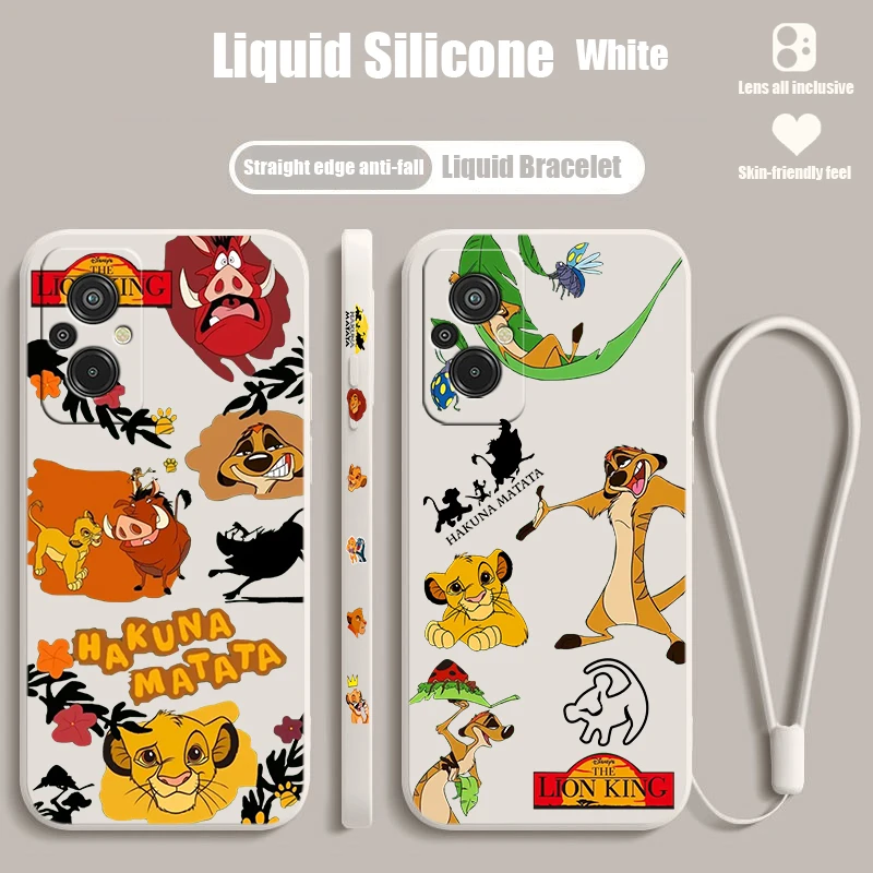 Disney Lion King Phone Case For Xiaomi Redmi 13C 12C 11A 10C 10X 9T 9C 9AT 9A 8A 7A A2 Plus Liquid Left Rope Cover image 3